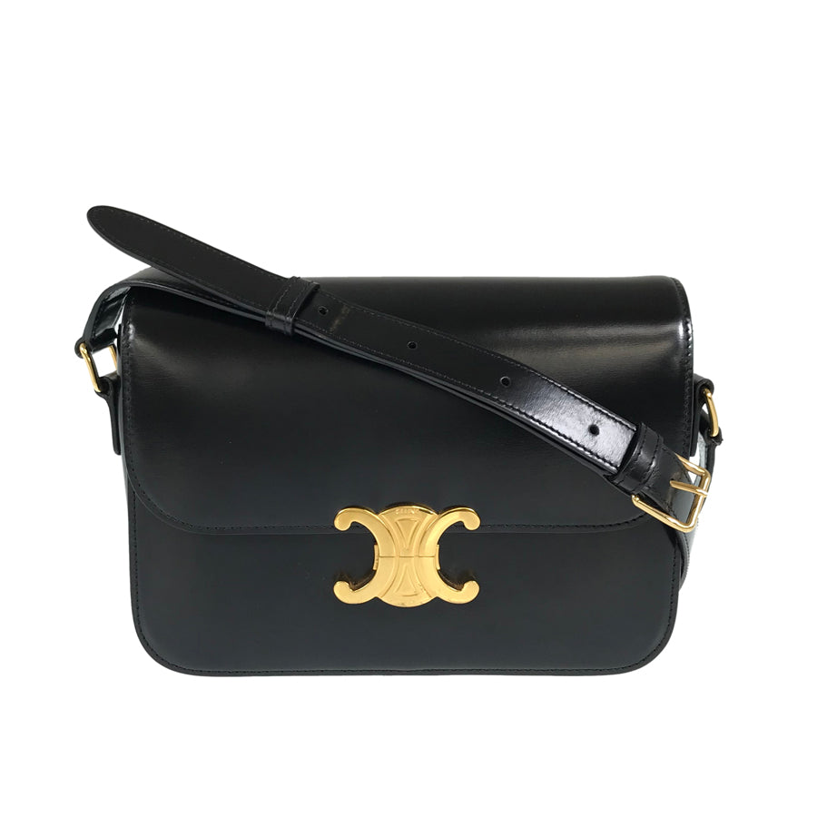 CELINE Triomphe Classic Gold Hardware Shoulder Bag