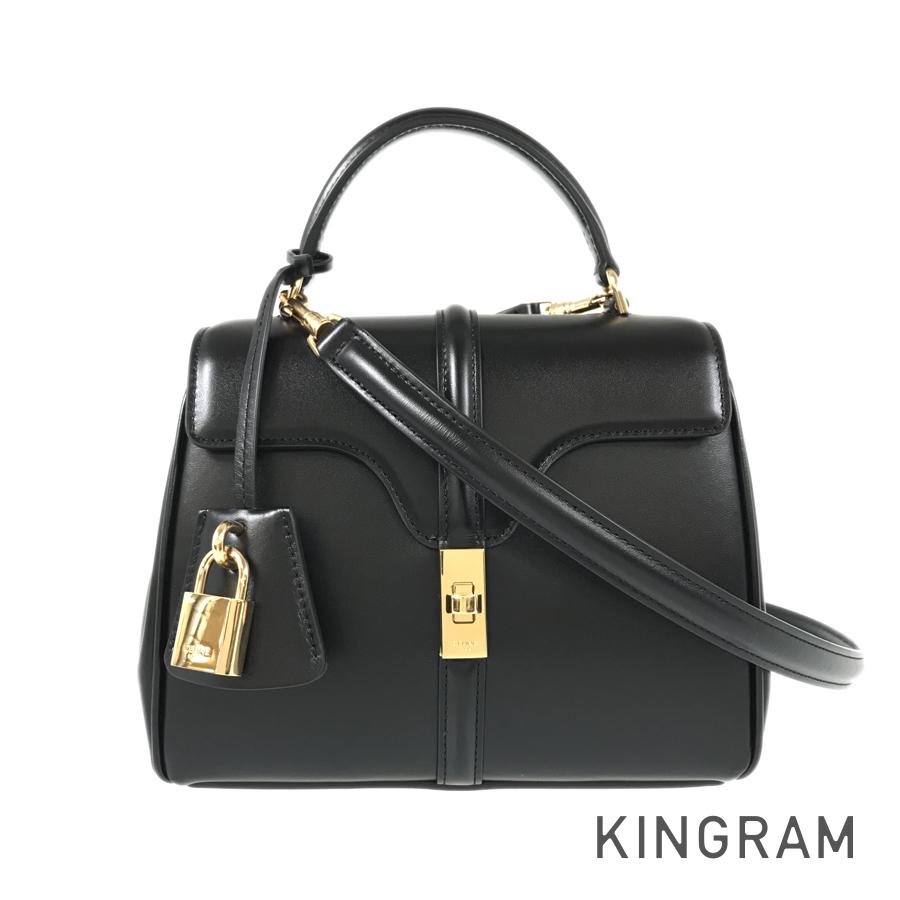 CELINE Mini 16 Saise 2WAY Shoulder Gold Hardware Handbag