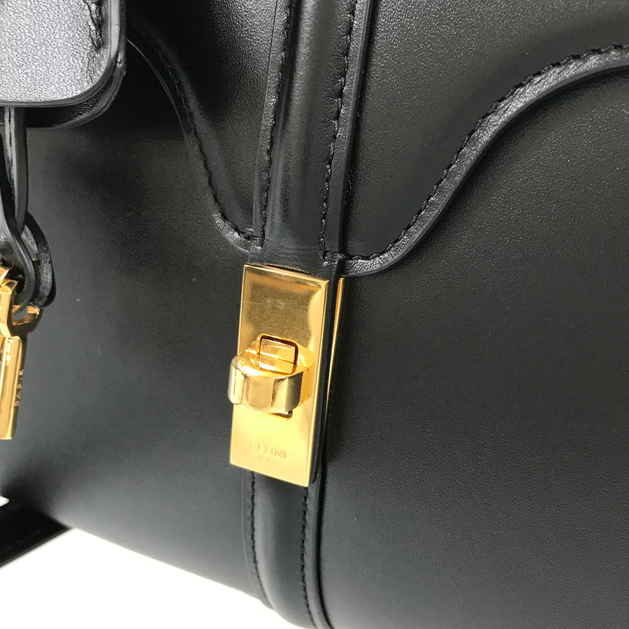 CELINE Mini 16 Saise 2WAY Shoulder Gold Hardware Handbag