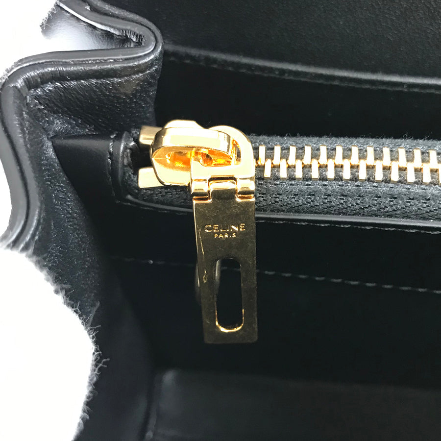 CELINE Mini 16 Saise 2WAY Shoulder Gold Hardware Handbag