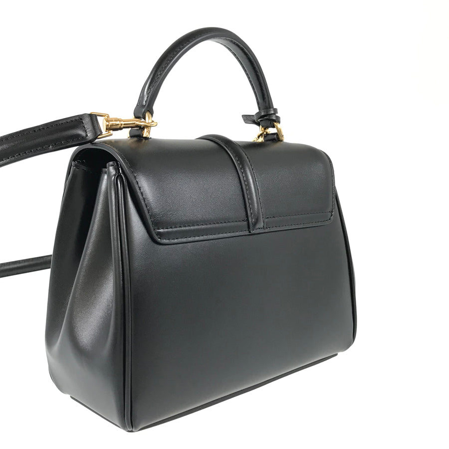 CELINE Mini 16 Saise 2WAY Shoulder Gold Hardware Handbag