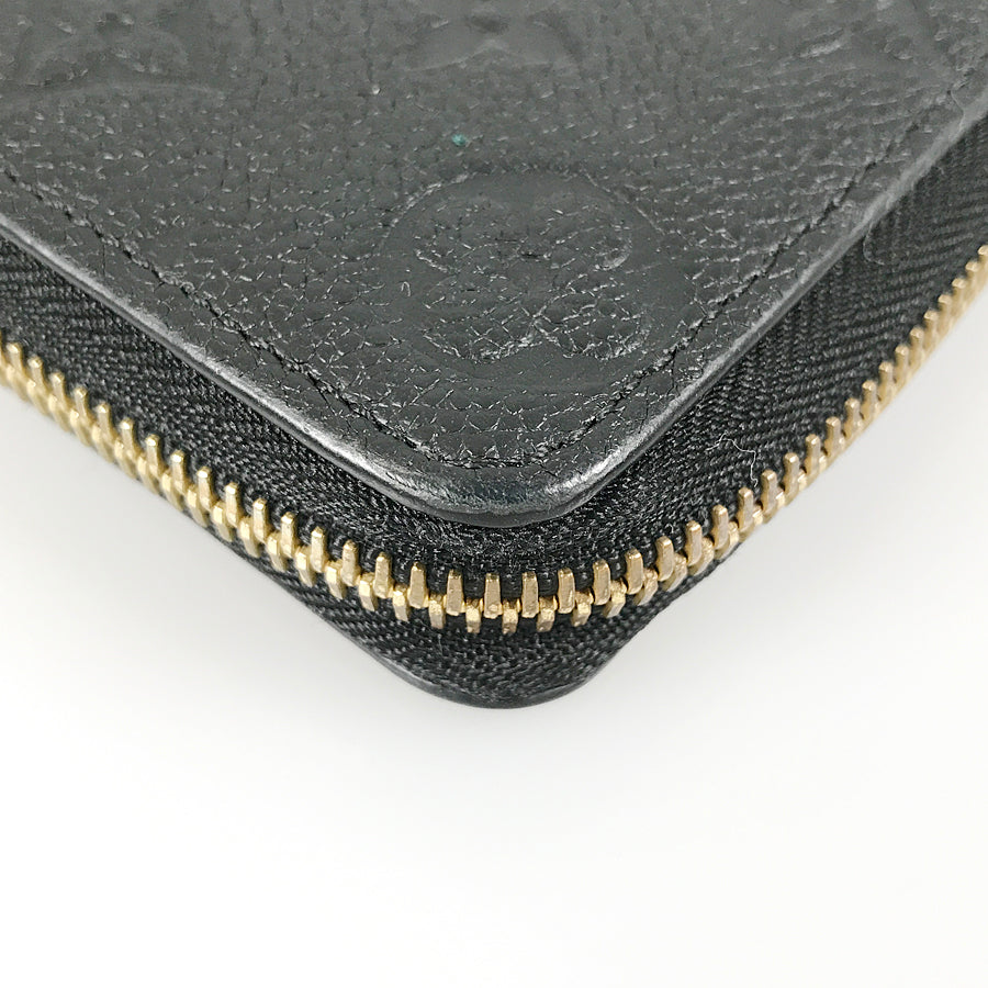LOUIS VUITTON Monogram Empreinte Portefeuille Clemence M60171 Long wallet Round zipper