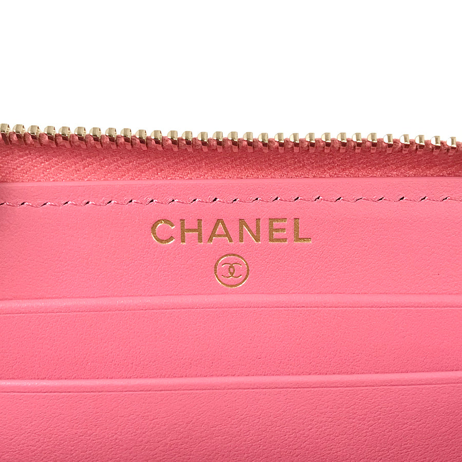 CHANEL Chanel 19 Small AP0948 Long wallet Round zipper