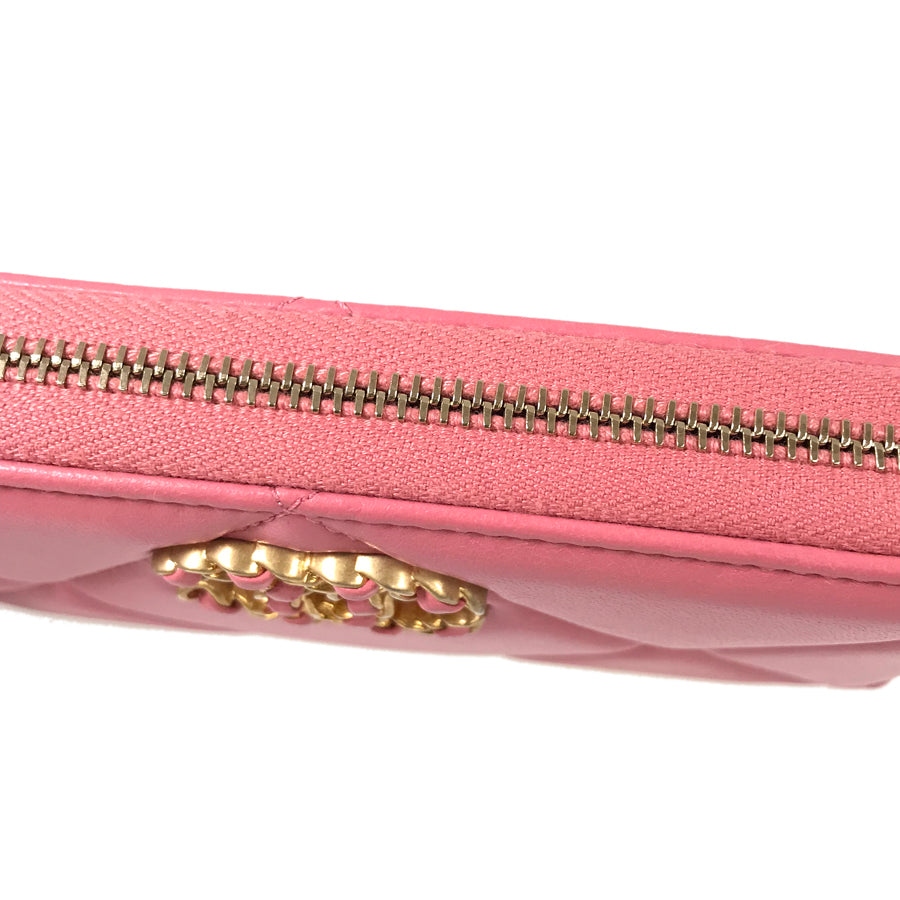 CHANEL Chanel 19 Small AP0948 Long wallet Round zipper