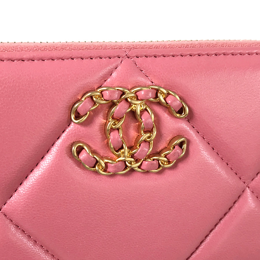 CHANEL Chanel 19 Small AP0948 Long wallet Round zipper