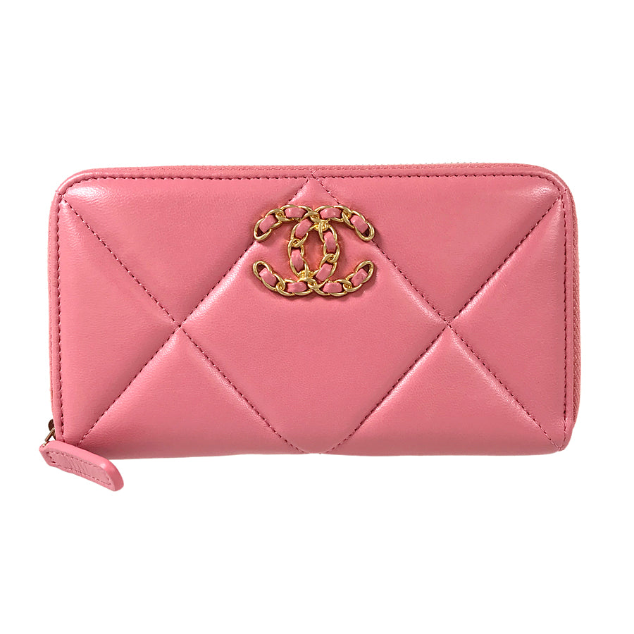 CHANEL Chanel 19 Small AP0948 Long wallet Round zipper