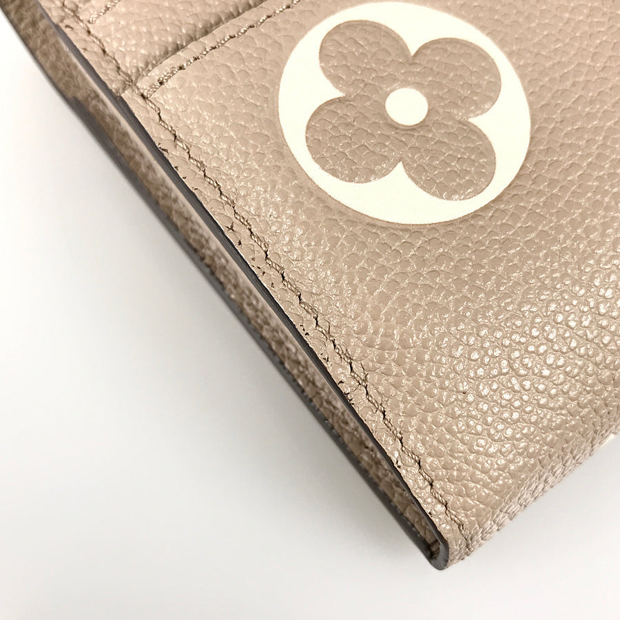 LOUIS VUITTON Monogram Empreinte Bicolor Portefeuille Sarah NM M81049 Long wallet Folding cover lid