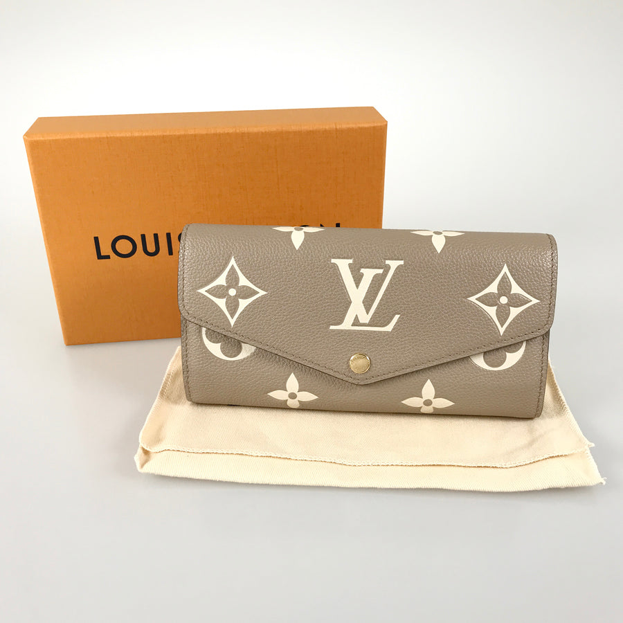LOUIS VUITTON Monogram Empreinte Bicolor Portefeuille Sarah NM M81049 Long wallet Folding cover lid