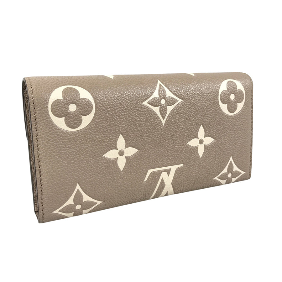 LOUIS VUITTON Monogram Empreinte Bicolor Portefeuille Sarah NM M81049 Long wallet Folding cover lid