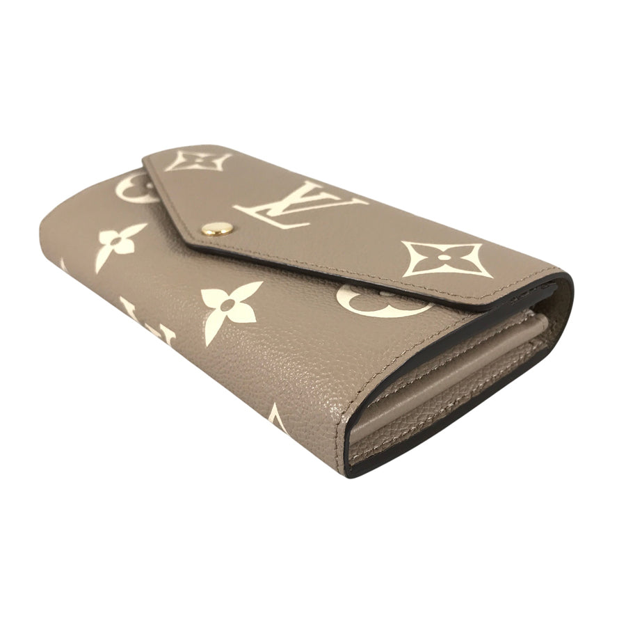 LOUIS VUITTON Monogram Empreinte Bicolor Portefeuille Sarah NM M81049 Long wallet Folding cover lid