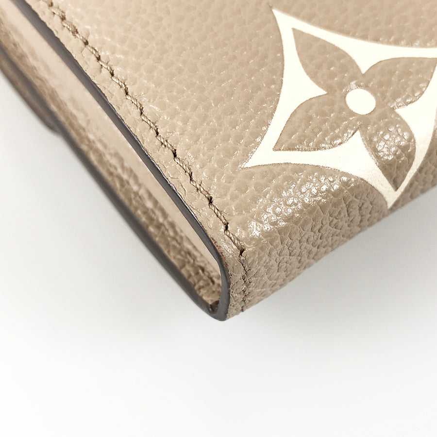 LOUIS VUITTON Monogram Empreinte Bicolor Portefeuille Sarah NM M81049 Long wallet Folding cover lid