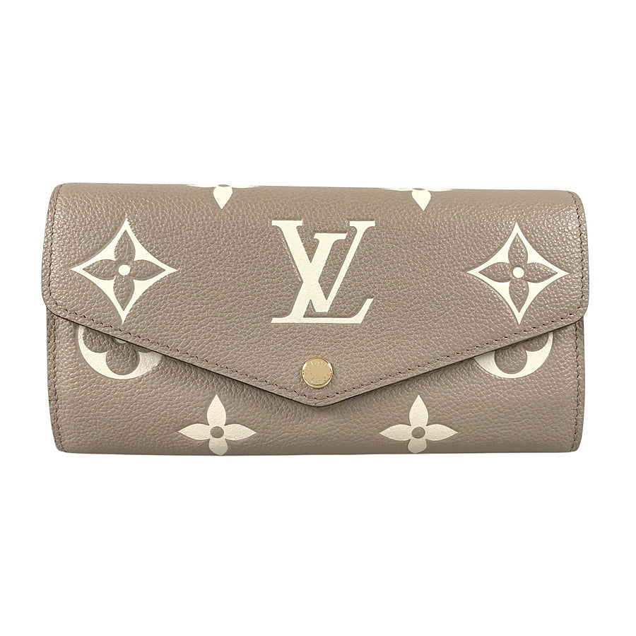 LOUIS VUITTON Monogram Empreinte Bicolor Portefeuille Sarah NM M81049 Long wallet Folding cover lid