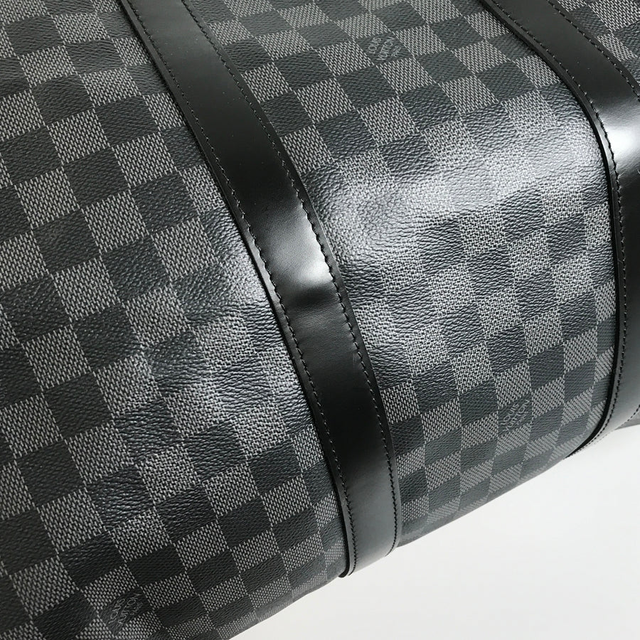 LOUIS VUITTON Damier Graphite Keepall Bandouliere 55 N41413 Boston bag