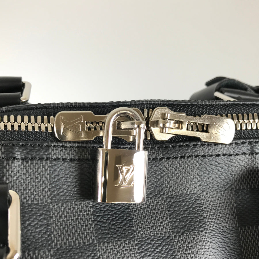 LOUIS VUITTON Damier Graphite Keepall Bandouliere 55 N41413 Boston bag