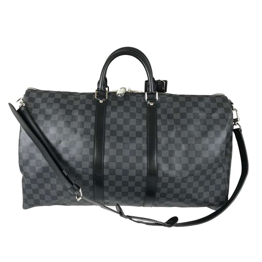 LOUIS VUITTON Damier Graphite Keepall Bandouliere 55 N41413 Boston bag