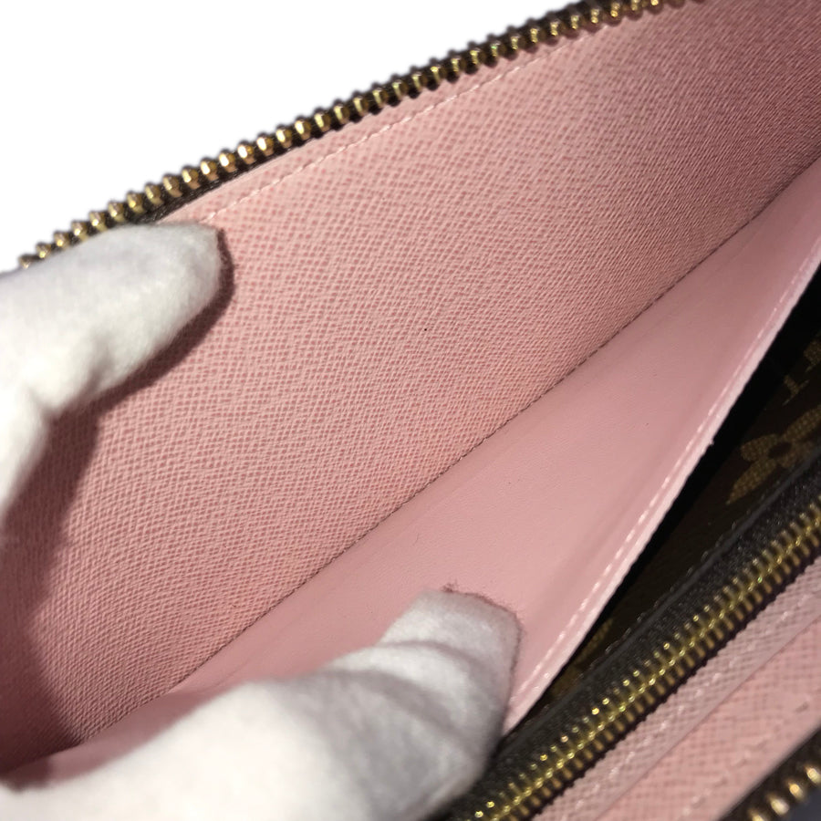 LOUIS VUITTON Monogram Portefeuille Clemence M61298 Long wallet Round zipper