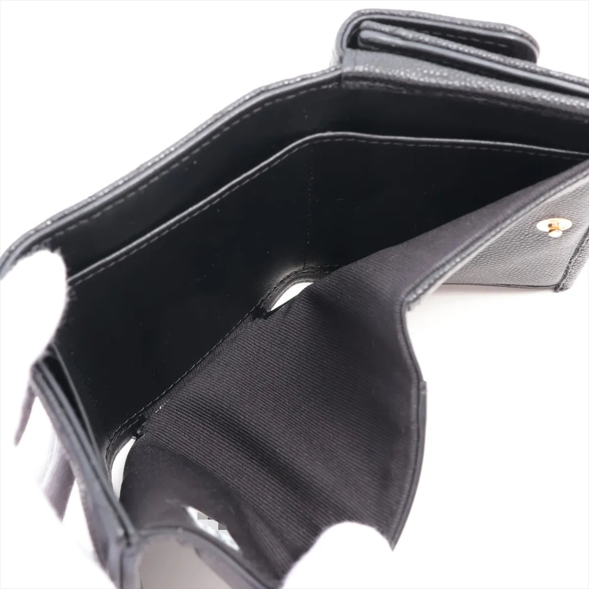 Chanel Black Caviar Calfskin Compact Wallet [Clearance Sale]