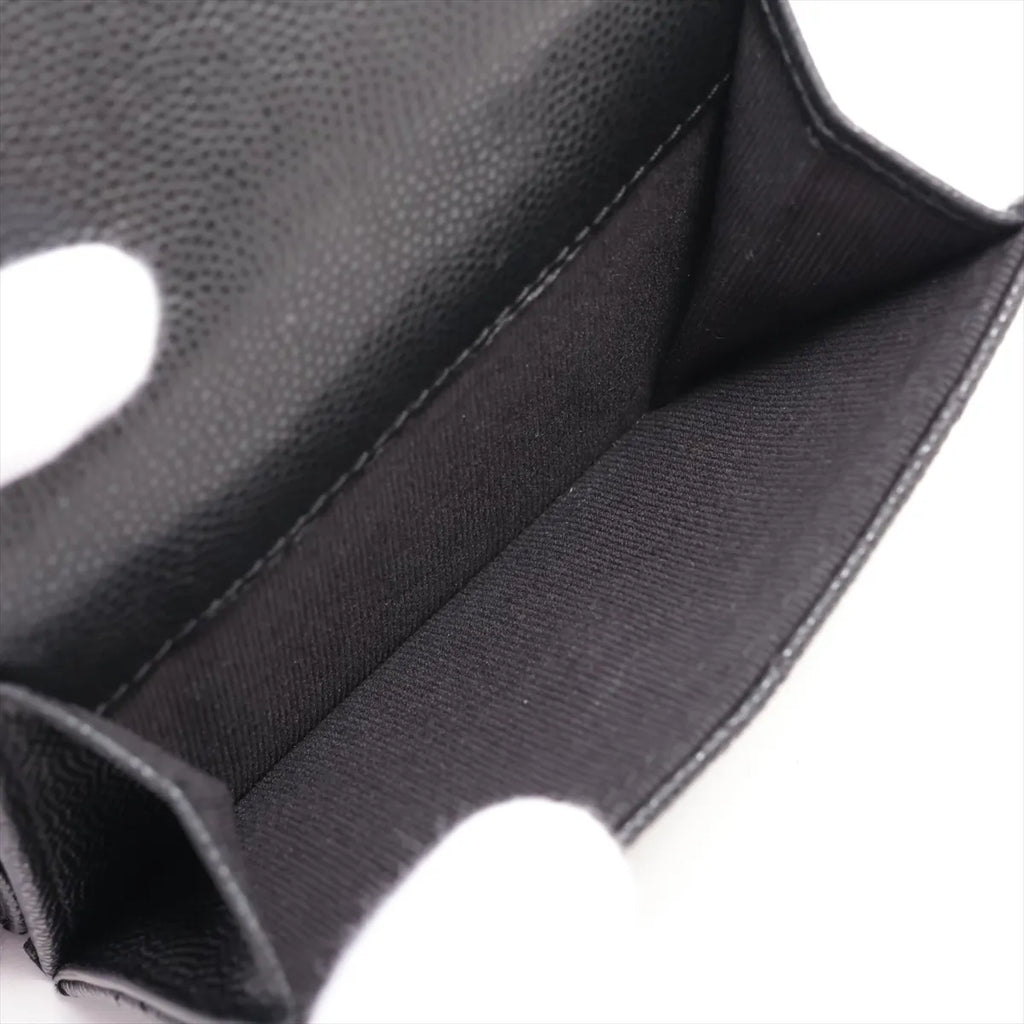 Chanel Black Caviar Calfskin Compact Wallet [Clearance Sale]