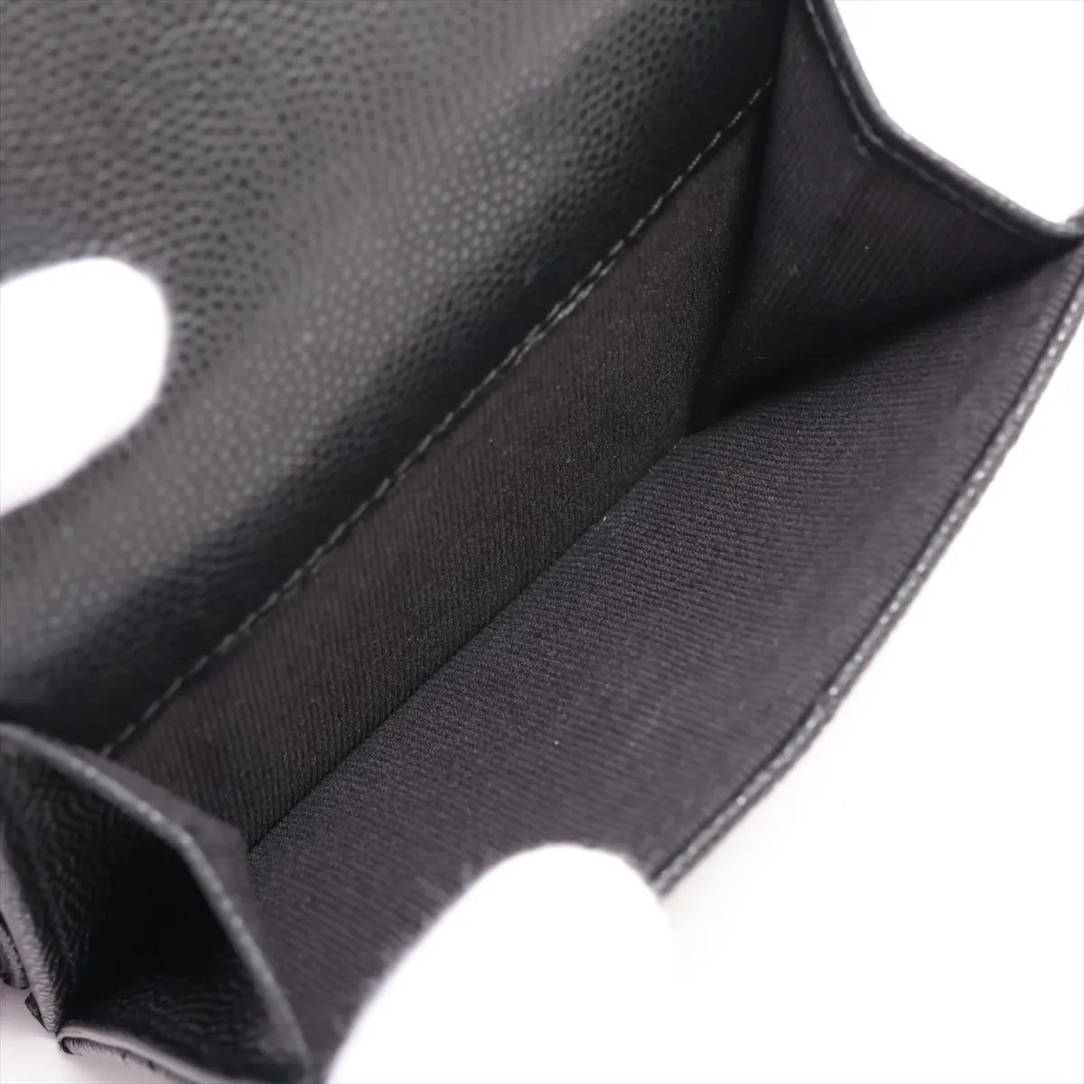 Chanel Black Caviar Calfskin Compact Wallet [Clearance Sale]