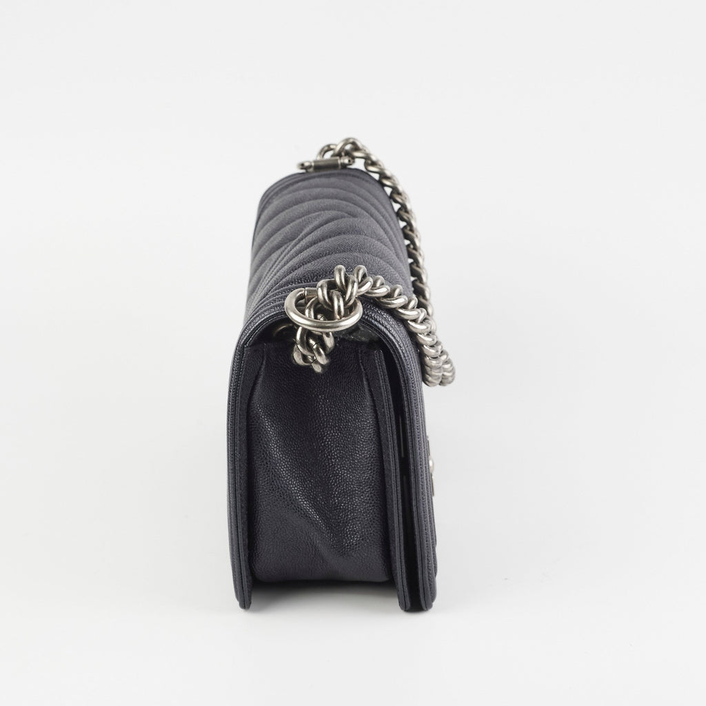 Chanel Old Medium Caviar Boy Black