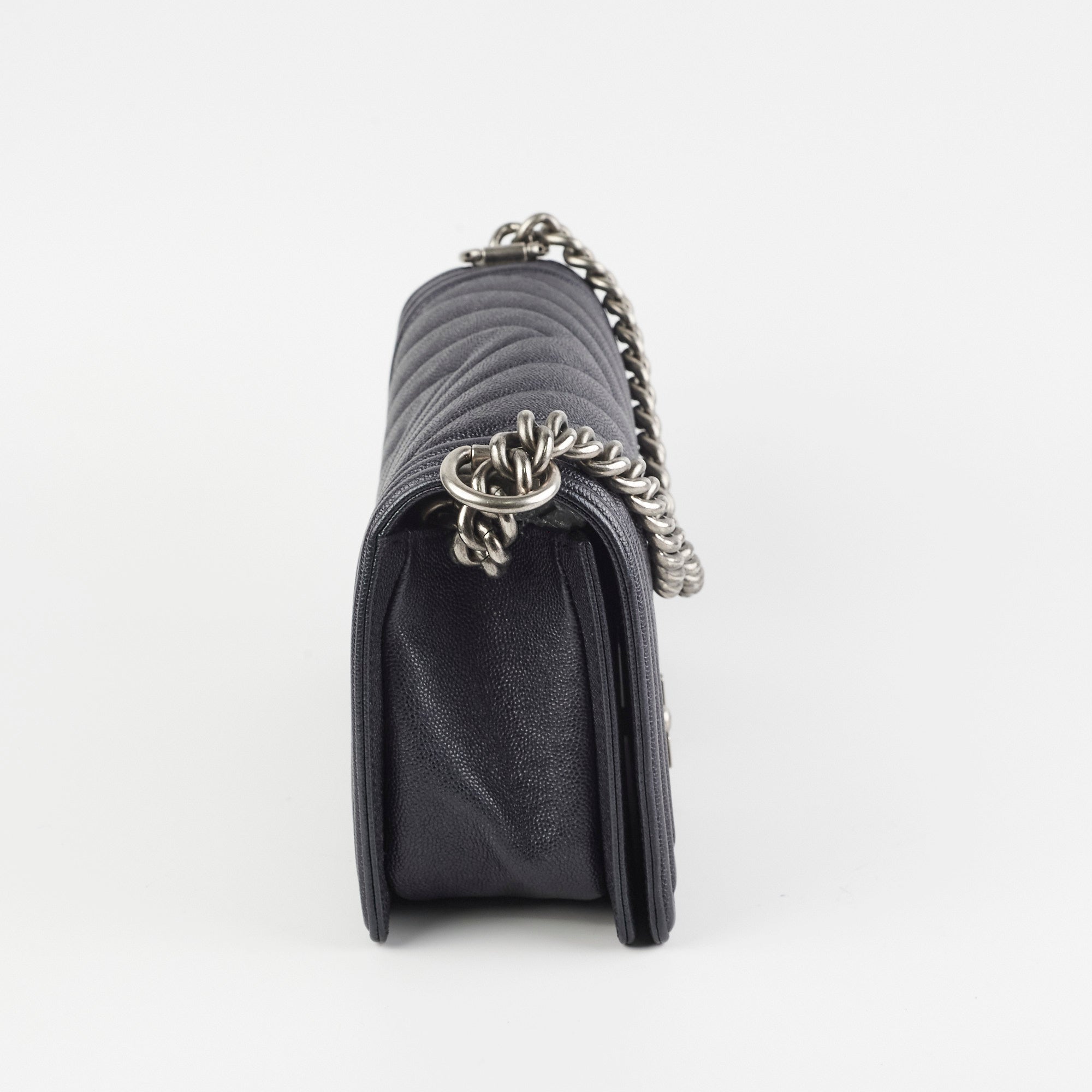 Chanel Old Medium Caviar Boy Black