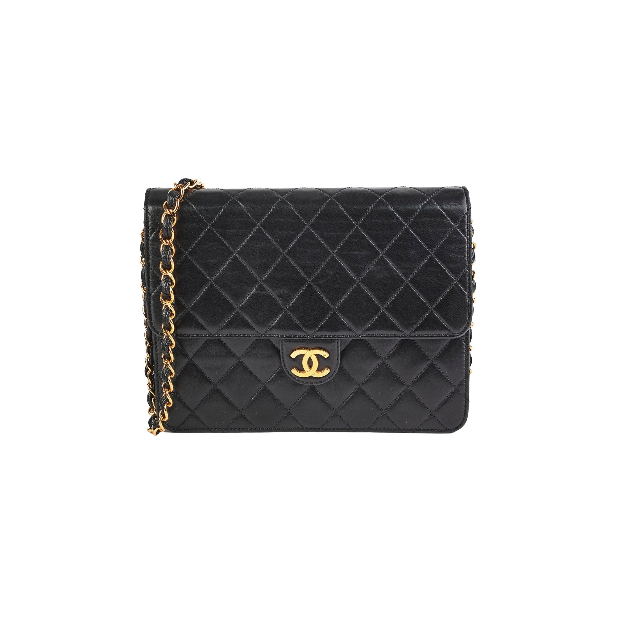 ITEM 29 - Chanel Vintage Square Flap Lambskin Black- Series 5
