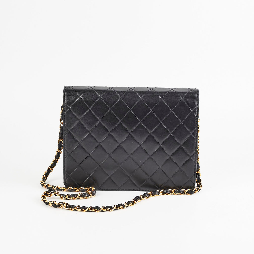 ITEM 29 - Chanel Vintage Square Flap Lambskin Black- Series 5