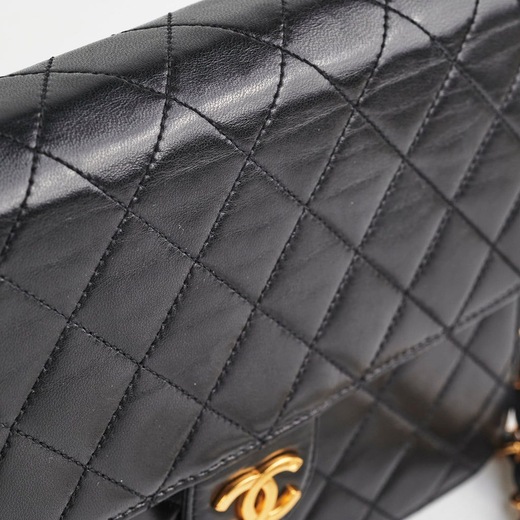 ITEM 29 - Chanel Vintage Square Flap Lambskin Black- Series 5