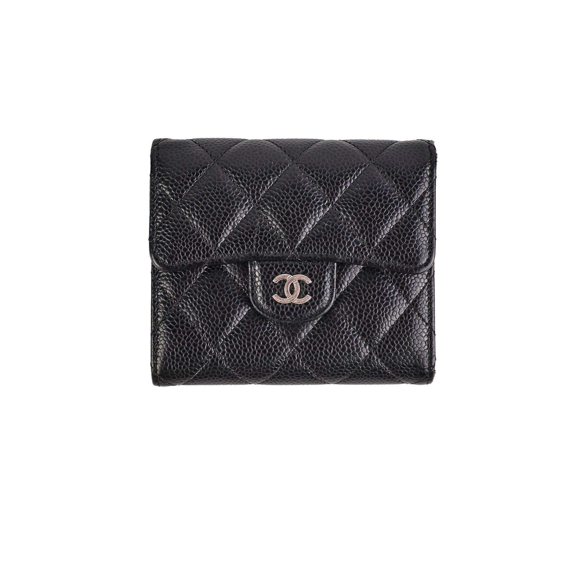 Chanel Fold Caviar Black Wallet