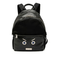 Fendi Face Leather Nylon Backpack