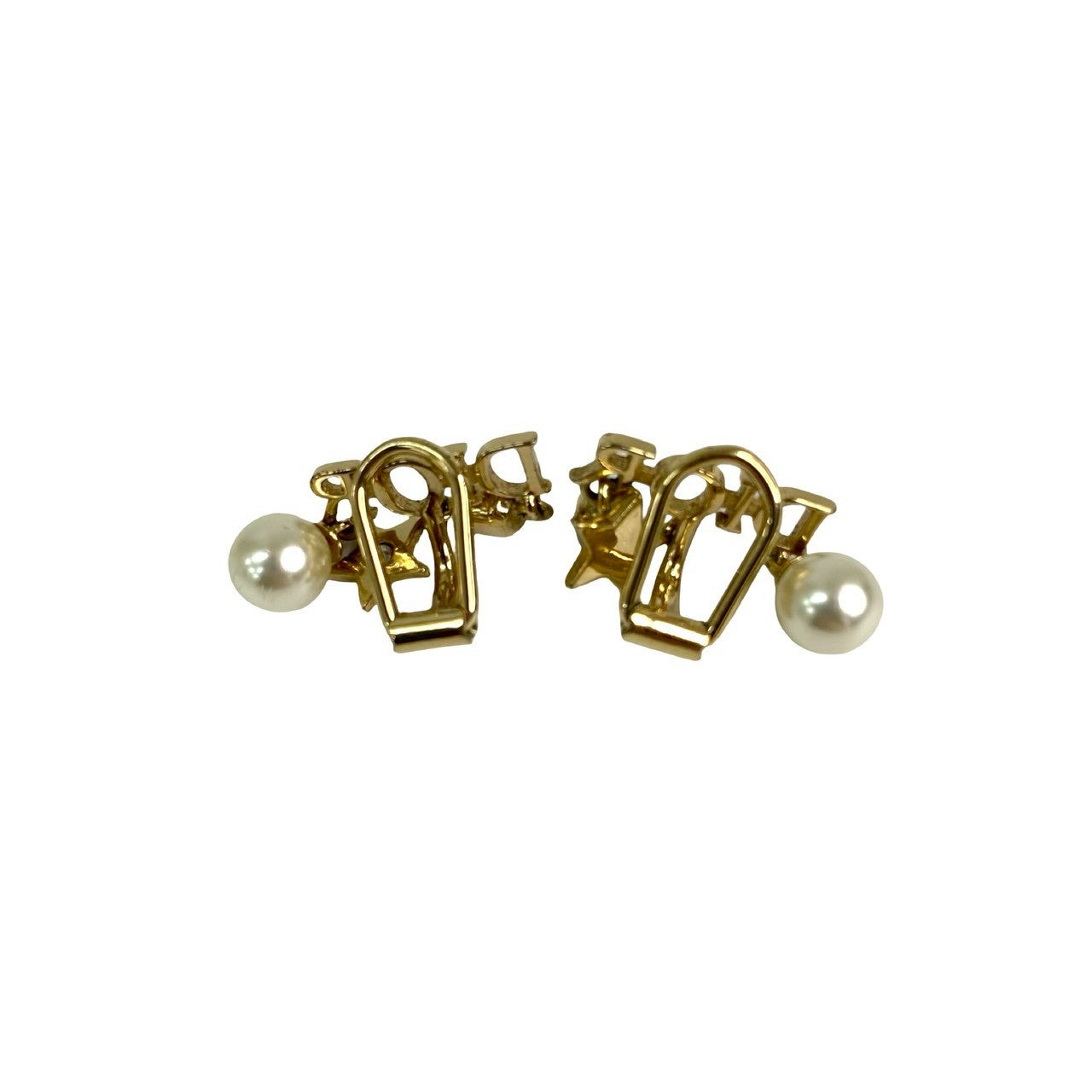 Christian Dior Star Faux Pearl Earrings