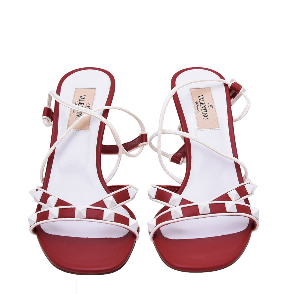 Valentino Bicolor Free Rockstud Crisscross Sandal 36.5