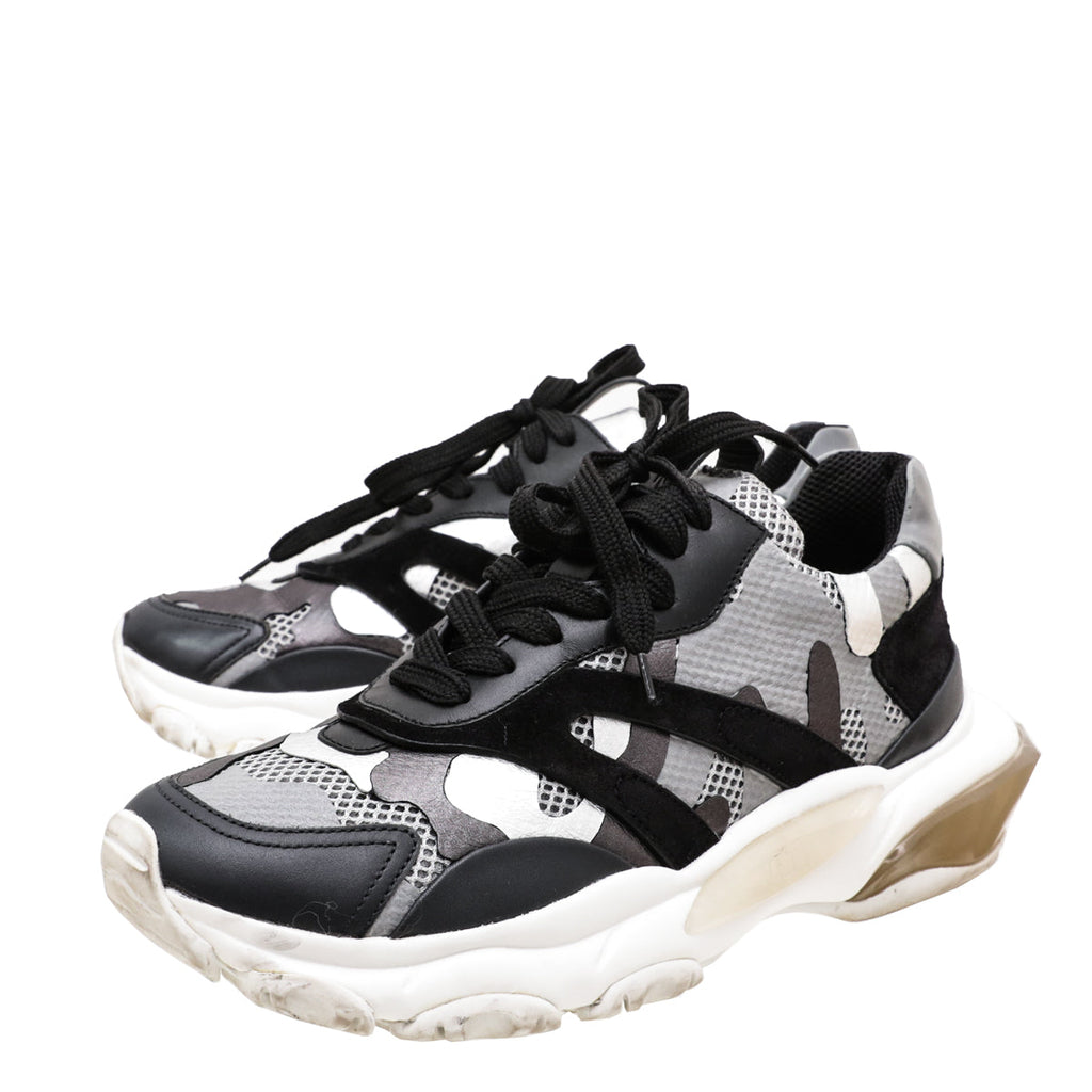 Valentino Tricolor Camou Bounce Sneakers 38.5