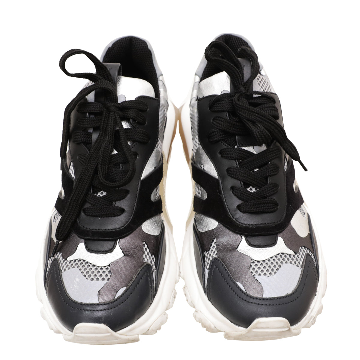 Valentino Tricolor Camou Bounce Sneakers 38.5