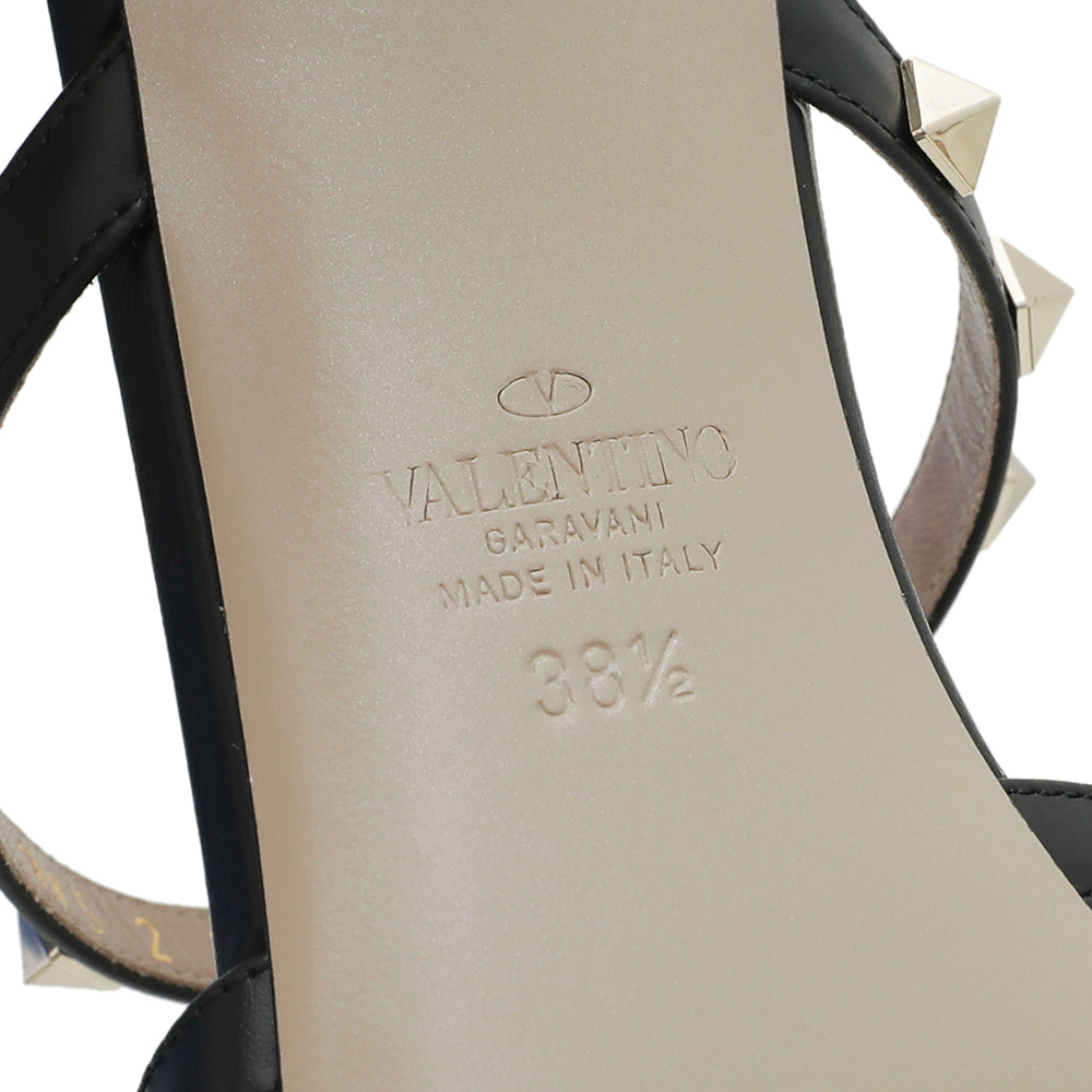 Valentino Black Rockstud Flip Flop Thong Sandals 38.5