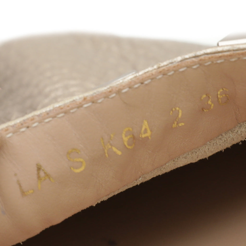 Valentino Metallic Skin Rockstud Espadrille 36