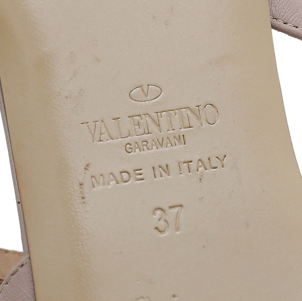 Valentino Water Rose Rockstud Mule 37