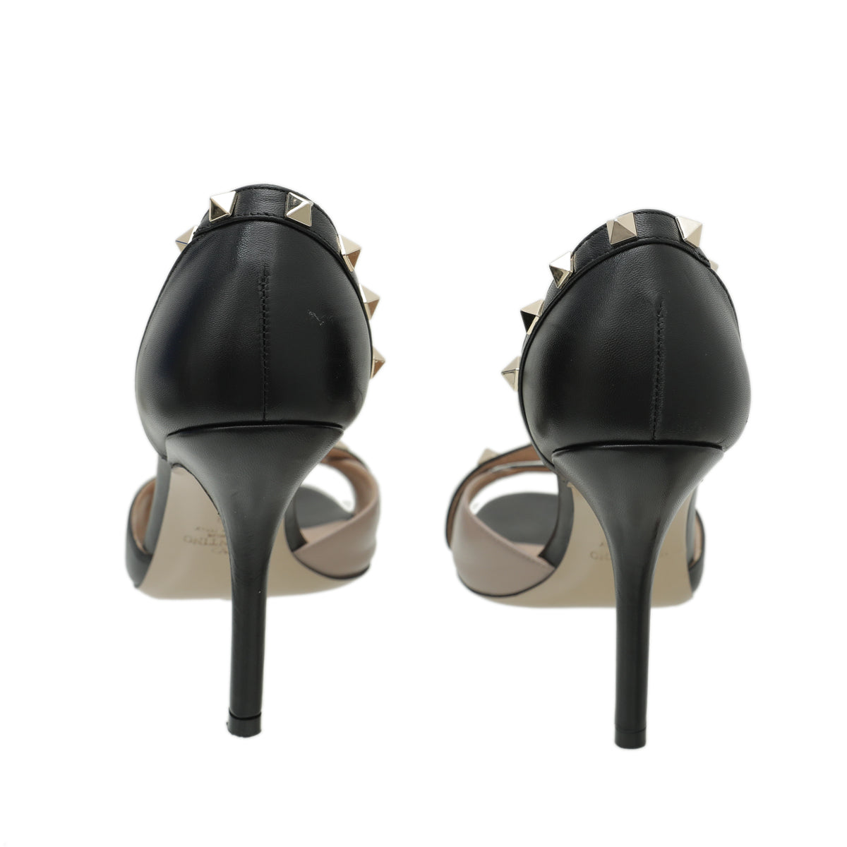Valentino Bicolor Rockstud Peep Toe Pump 38