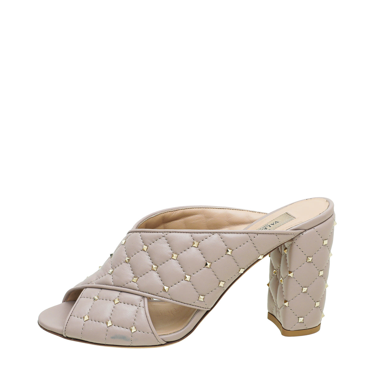 Valentino Poudre Rockstud Spike Crisscross Mules 38