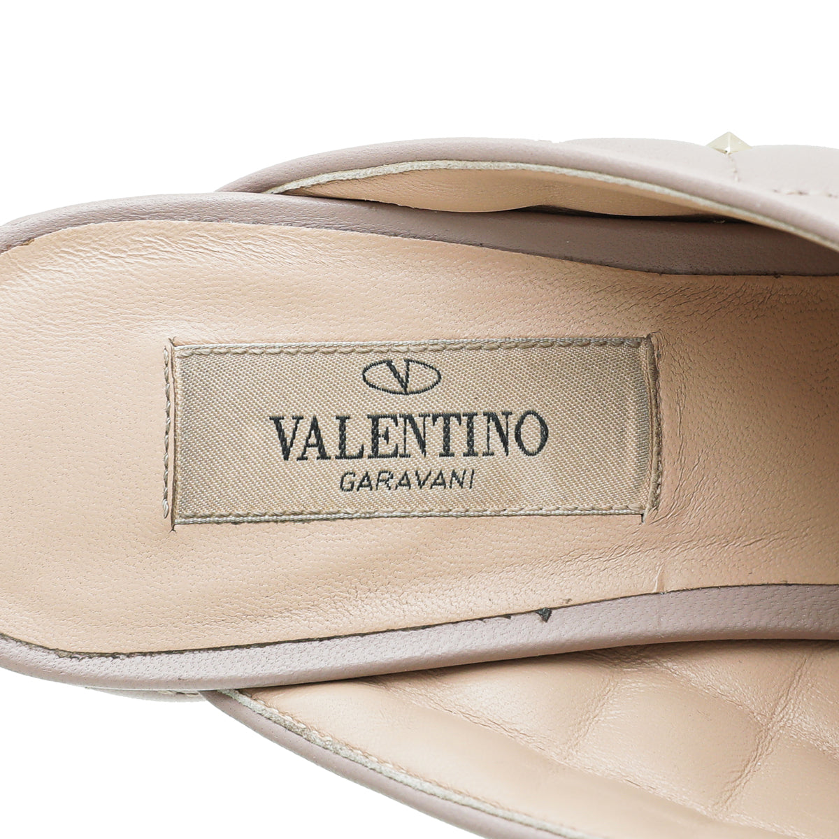Valentino Poudre Rockstud Spike Crisscross Mules 38