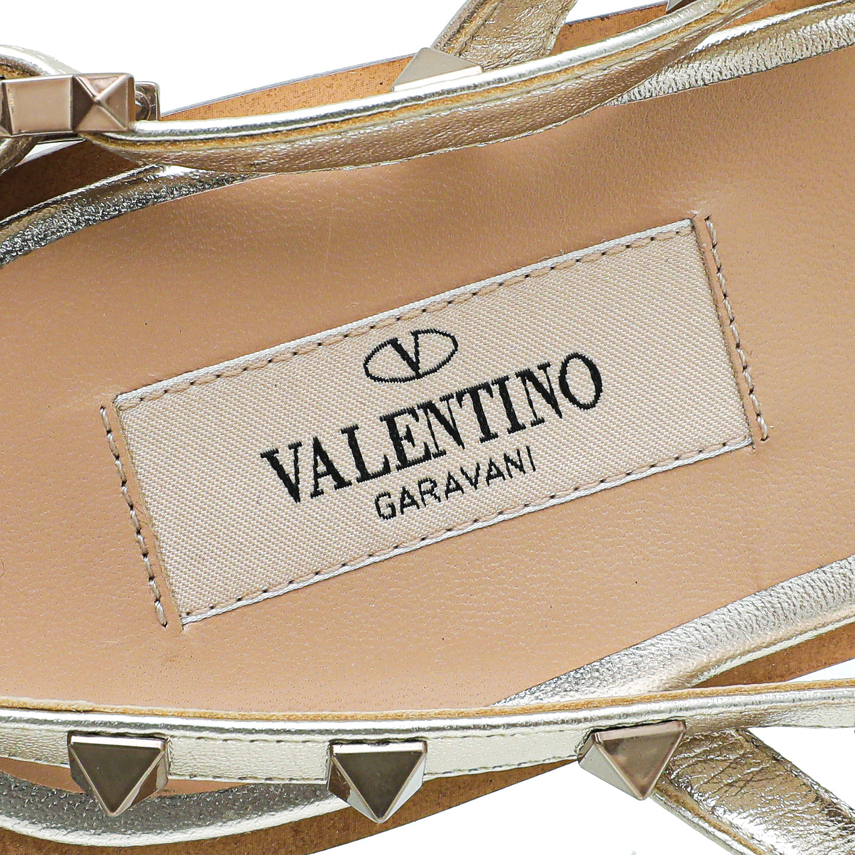 Valentino Skin Rockstud Thong Flat T-Strap Sandal 38