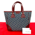 Christian Dior Trotter Canvas Leather Handbag