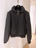 Chanel 20 Coco Neige black collar cotton jacket