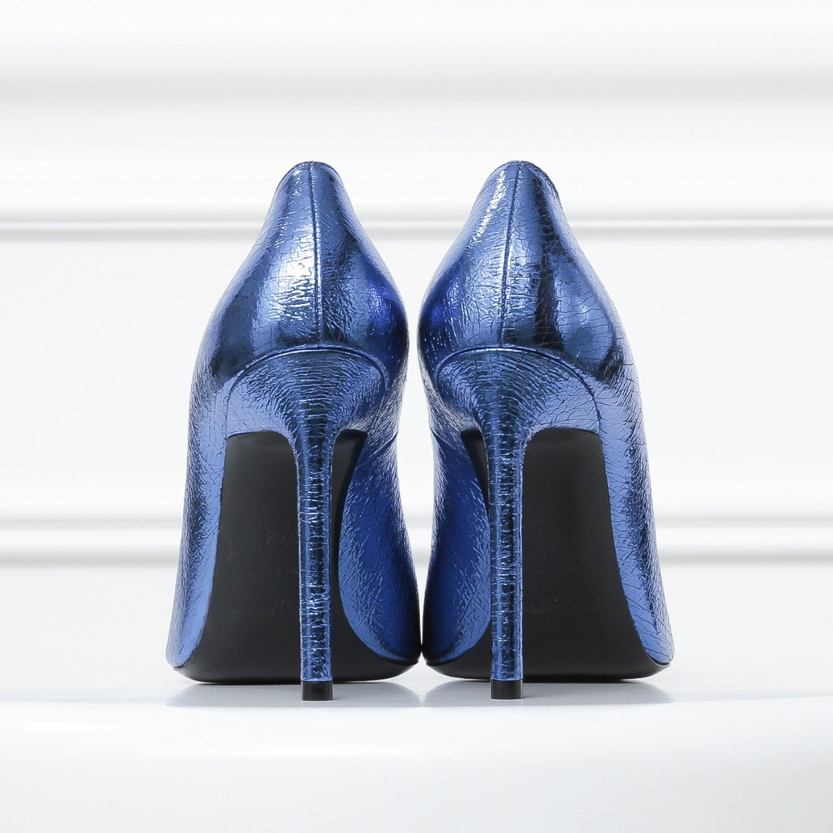 YSL Metallic Royal Blue Anja Pumps 37.5