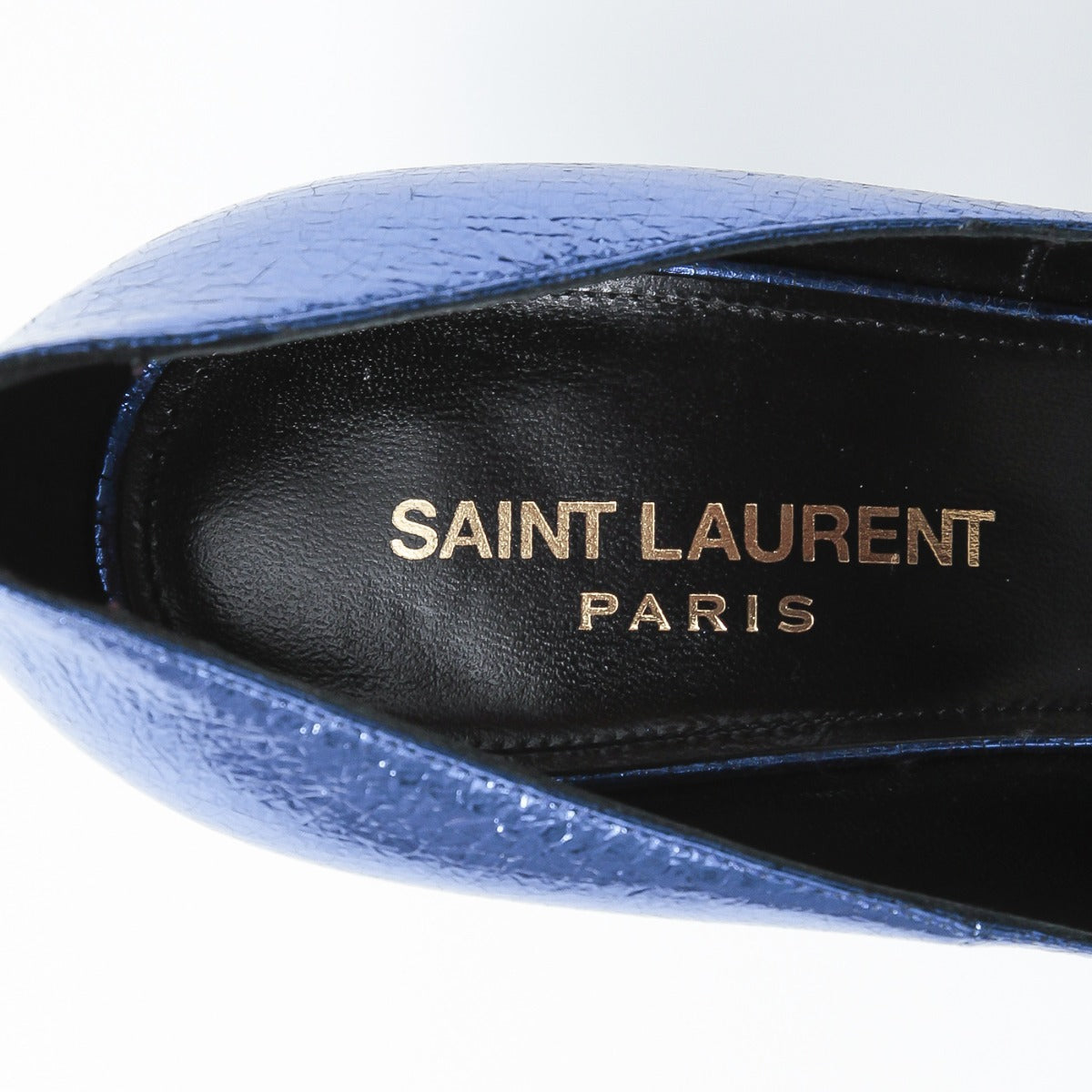 YSL Metallic Royal Blue Anja Pumps 37.5