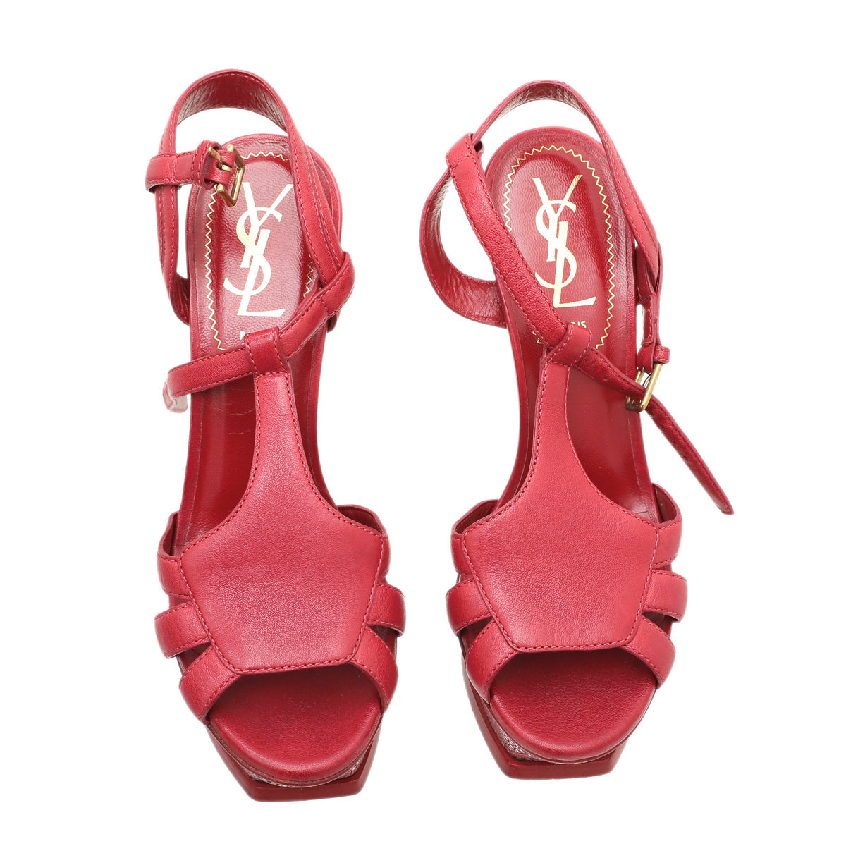 Ysl Red Stingary Bubeo Platform Sandal 35