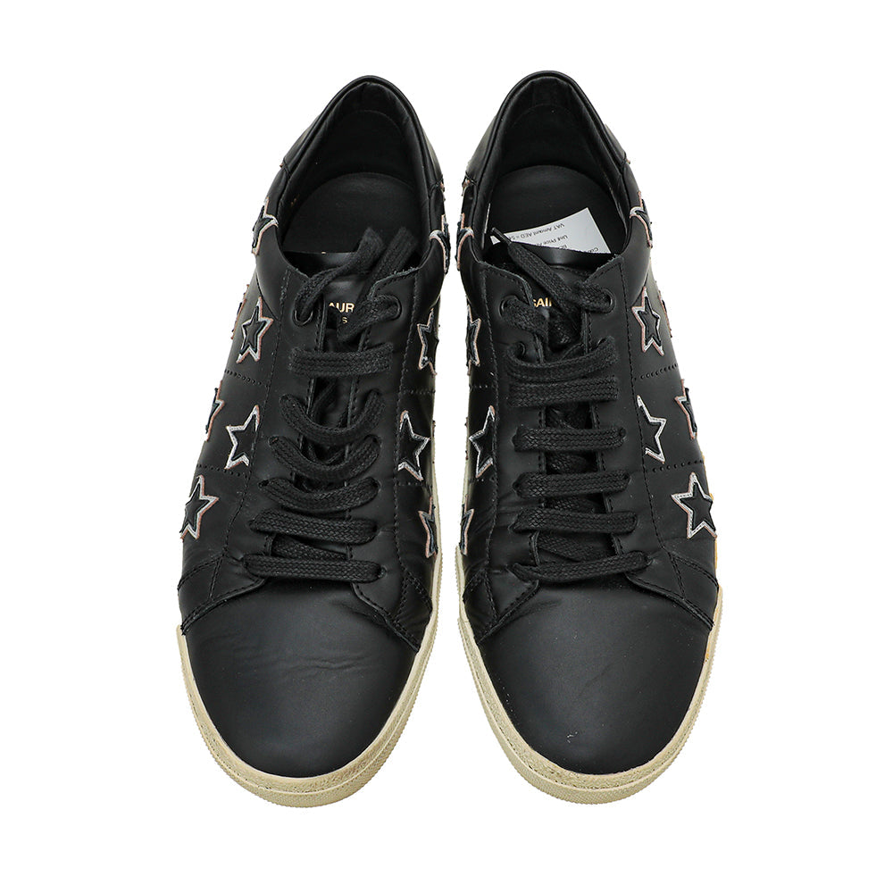 YSL Black Court Classic California Sneakers 44
