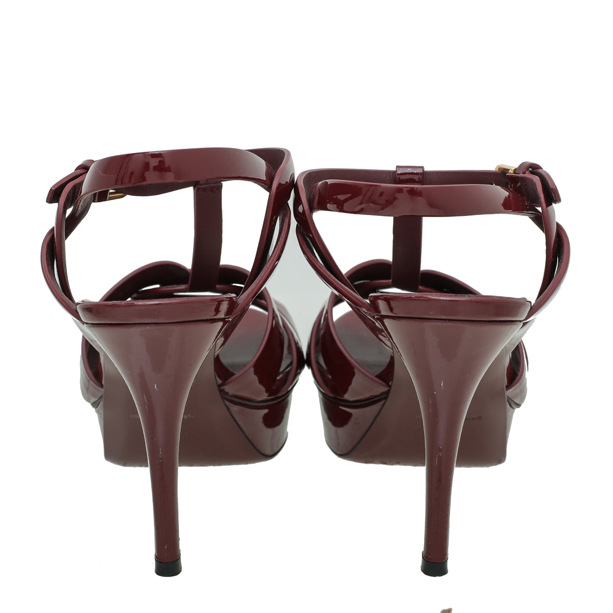 YSL Dark Red Tribute Sandals 40