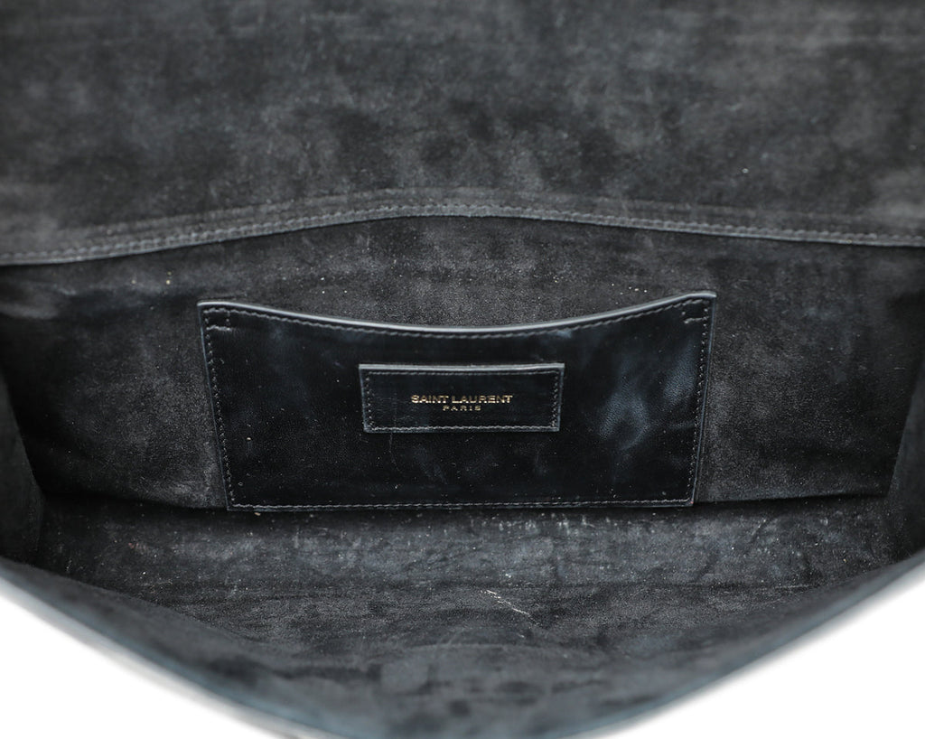 YSL Black Kate Tassel Clutch
