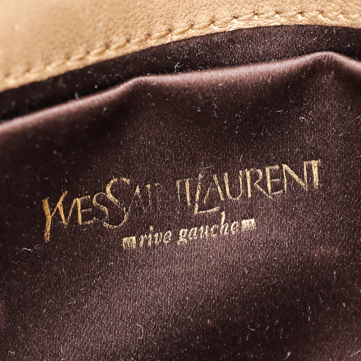 YSL Metallic Gold Lizard Muse Clutch